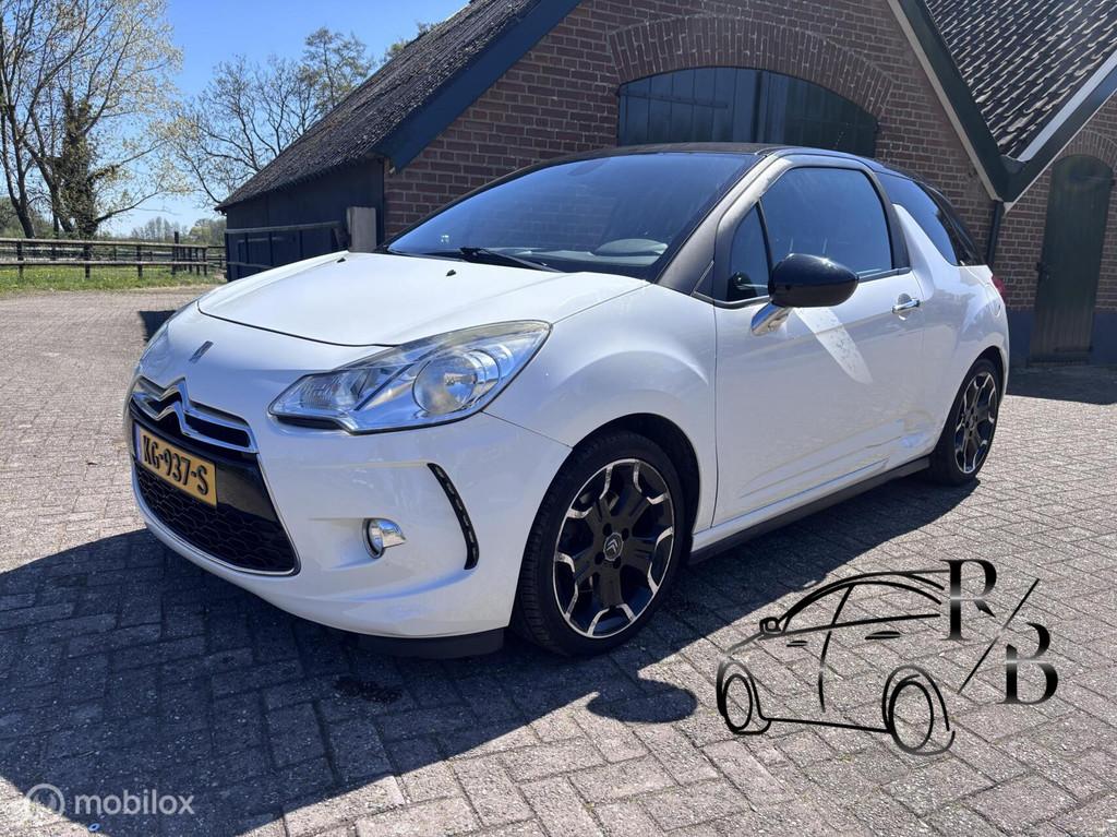 Citroen DS3 1.6 So Chic in Black AIRCO CRUISE PARK SENS, Voorwielaandrijving, Euro 5, Stof, 4 cilinders