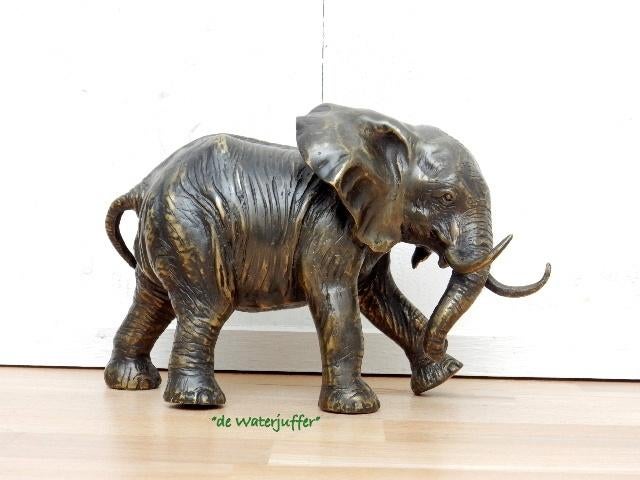 131* Bronzen olifant (Boven €75 geen verzendkosten), Ophalen of Verzenden, Nieuw, Overige materialen, Dierenbeeld