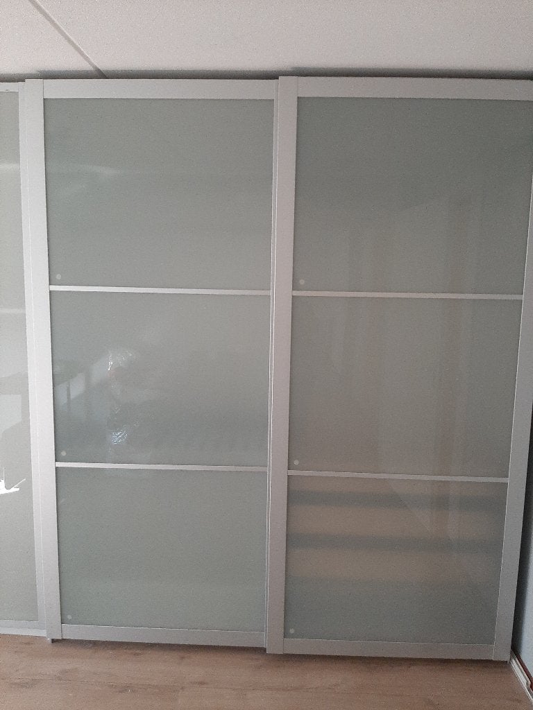 Pax kast van Ikea met 2 schuifdeuren, Glas, 200 cm of meer, 150 tot 200 cm, Zo goed als nieuw