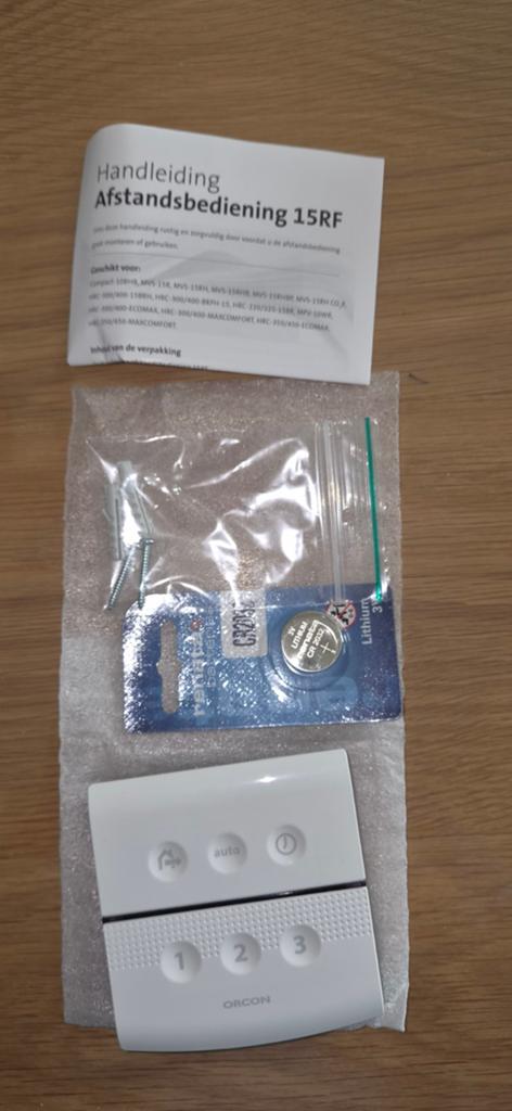 Orcon Afstandsbediening 15RF met batterij en handleiding, Ophalen of Verzenden, Nieuw, Origineel