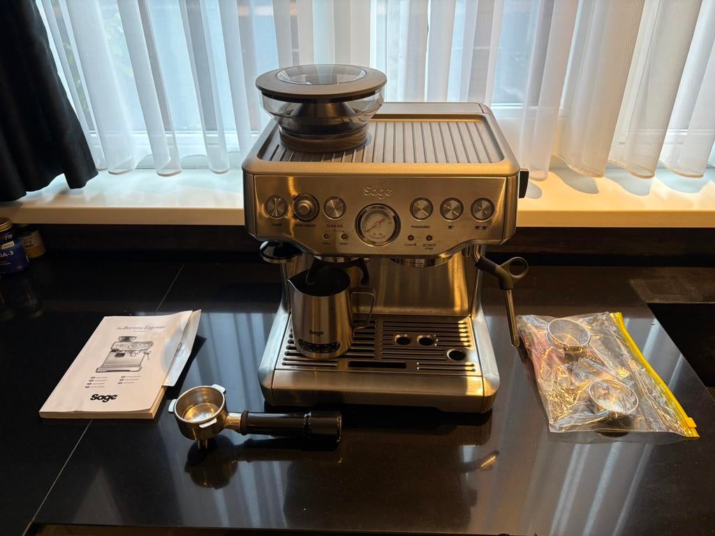 Sage The Barista Express Espresso Machine, Ophalen of Verzenden, Zo goed als nieuw