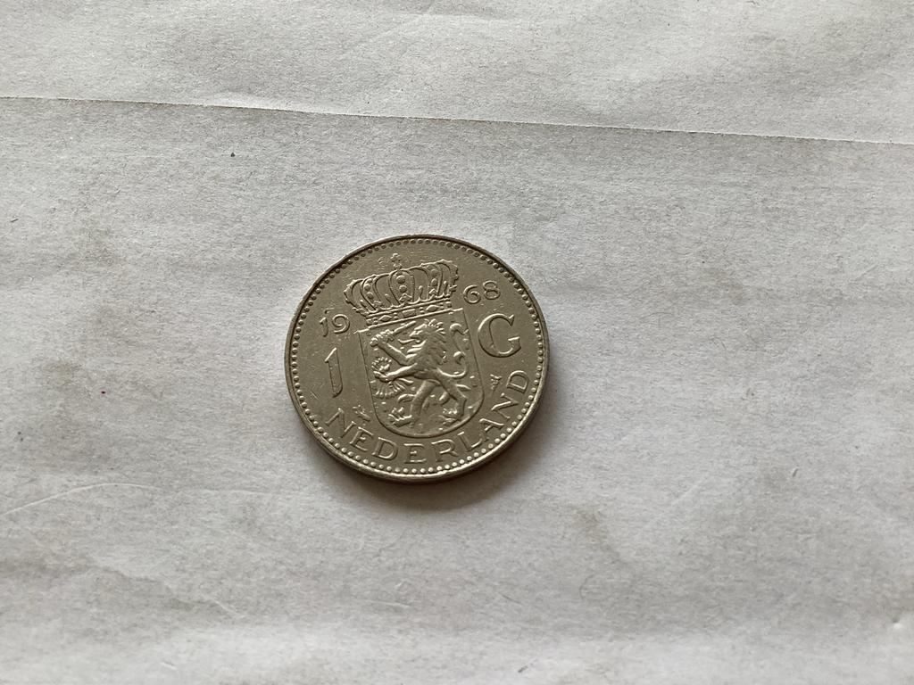 1 Gulden Koningin Juliana 1968, Postzegels en Munten, Munten | Nederland, Losse munt, 1 gulden, Koningin Juliana, Zilver, Ophalen of Verzenden