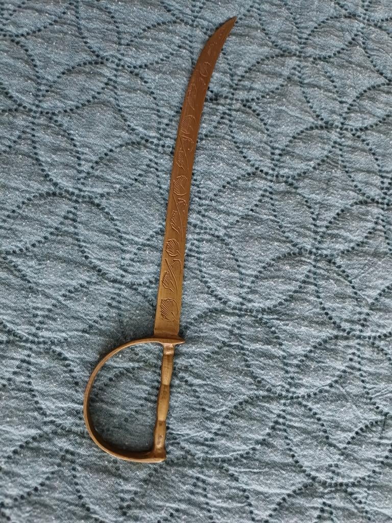 Messing briefopener uit India - Vintage decoratie, Ophalen of Verzenden