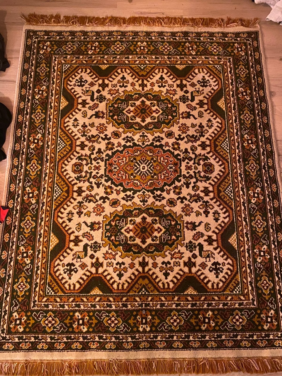 Geel/groen/beige vloer kleed perzisch/vintage/tapijt, Huis en Inrichting, 100 tot 150 cm, Ophalen of Verzenden, 150 tot 200 cm