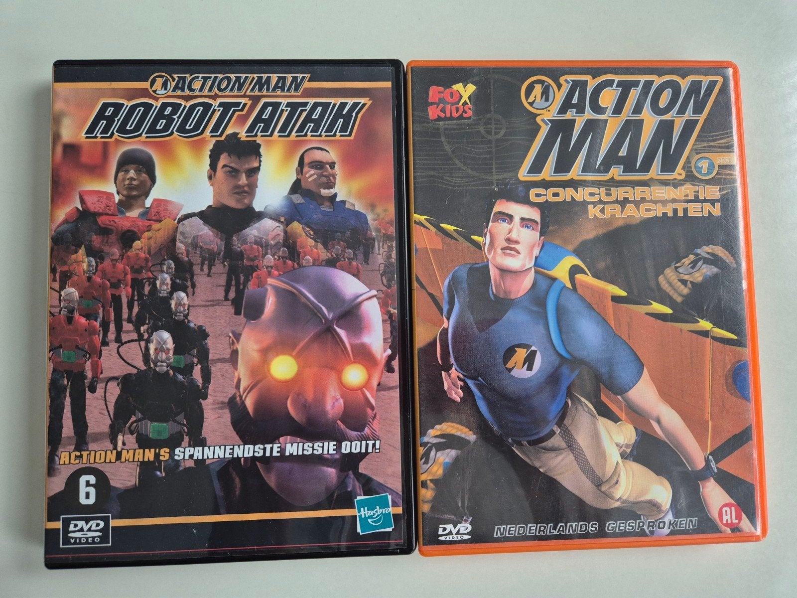 Action Man DVD's: Robot Attack & Concurrente Krachten, Gebruikt, Animatie, Inclusief doosje, Tv-serie
