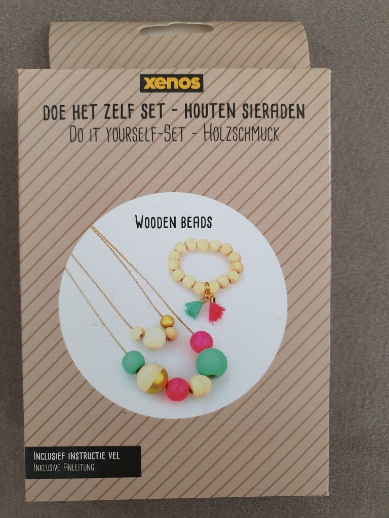 Xenos Doe Het Zelf Set - Houten Sieraden (dv12), Ophalen of Verzenden, Nieuw, Kraal