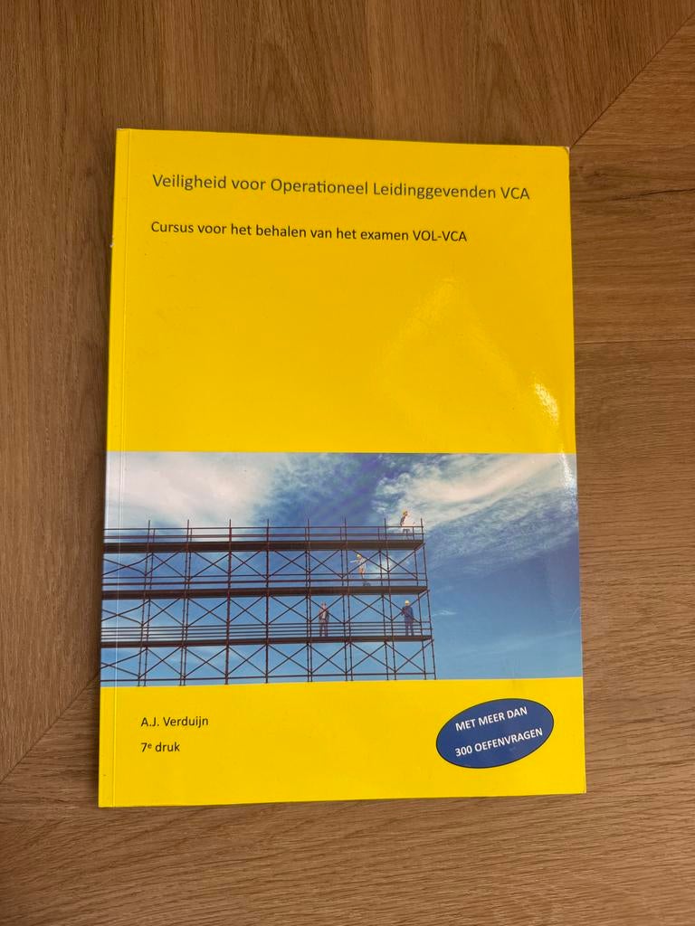 VOL-VCA Cursusboek A.J. Verduijn 7e druk, Boeken, Ophalen of Verzenden, Zo goed als nieuw