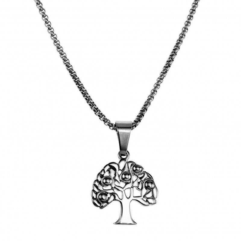 60cm x 3mm Jasseron Ketting + Levensboom Hanger Unisex, Birgitta-Gracht 33, 6465 EL Kerkrade, Nederland, Verzenden, Nieuw, Esde2