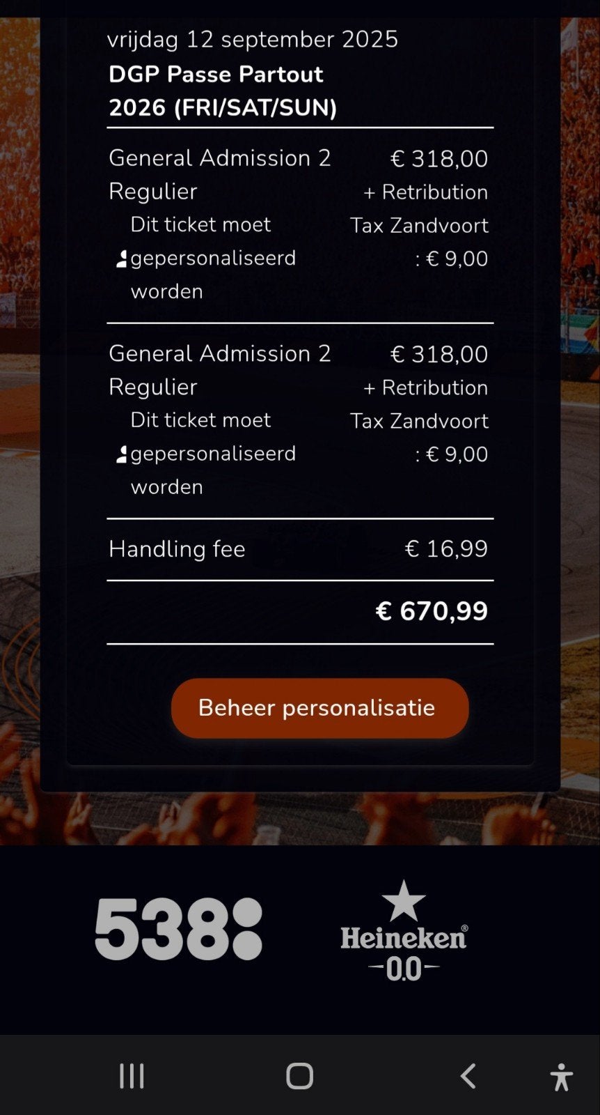 dutch gp passe partout fri/zat/zon, Twee personen