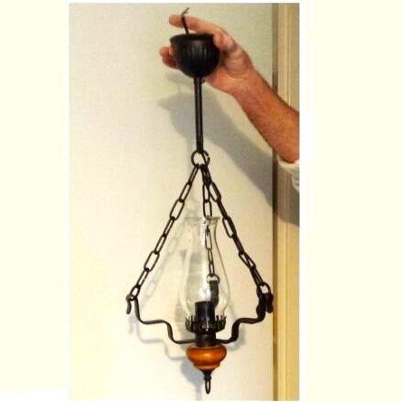 Antiek Retro Vintage Hanglamp Nostalgische Olielamp Stij, Antiek en Kunst, Ophalen of Verzenden