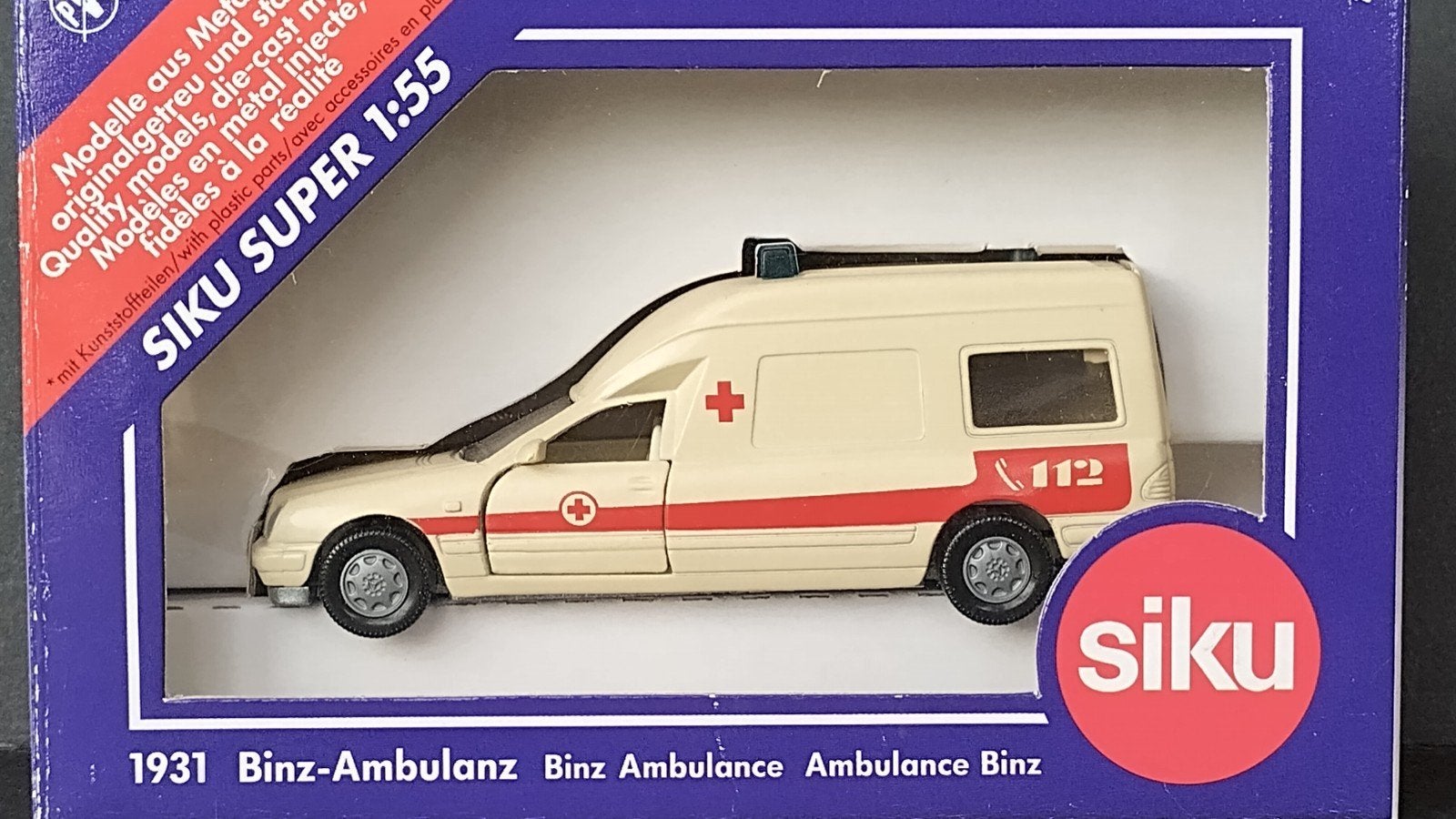 Mercedes Benz Binz Ambulance 144 1;55 Siku 1931 Pol, Auto, Verzenden, Nieuw, Sieper
