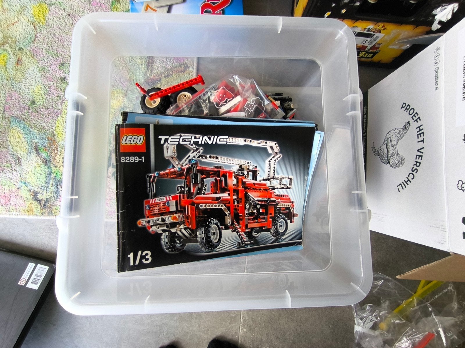 LEGO Technic 8289-1/8289-2 Brandweerwagen met kraan, Ophalen