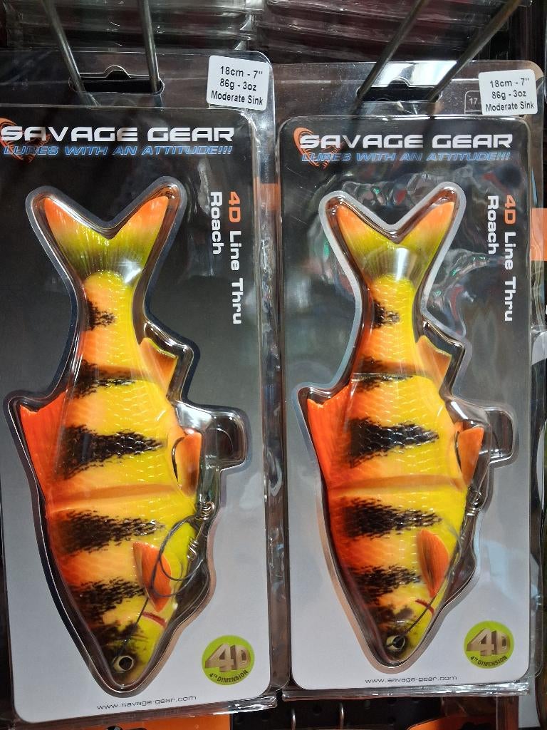 SG 4D Line Thru Roach 18cm/86g (Moderate S) Golden Ambulance, Watersport en Boten, Hengelsport | Roofvissen, Tinstraat, Savage Gear