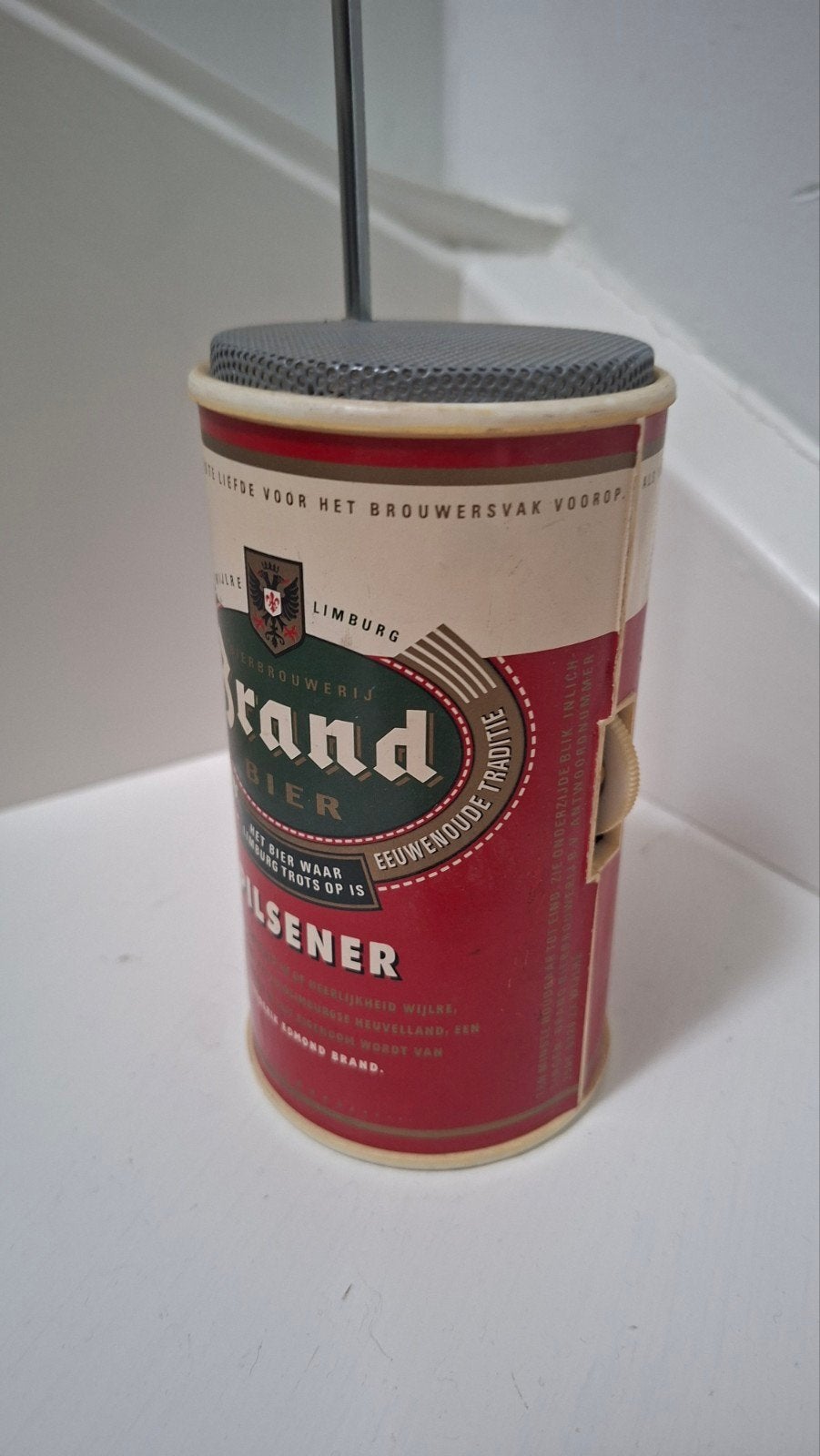 Brand Bier Blik Radio - Unieke AM/FM Ontvanger, Ophalen of Verzenden, Gebruikt, Radio
