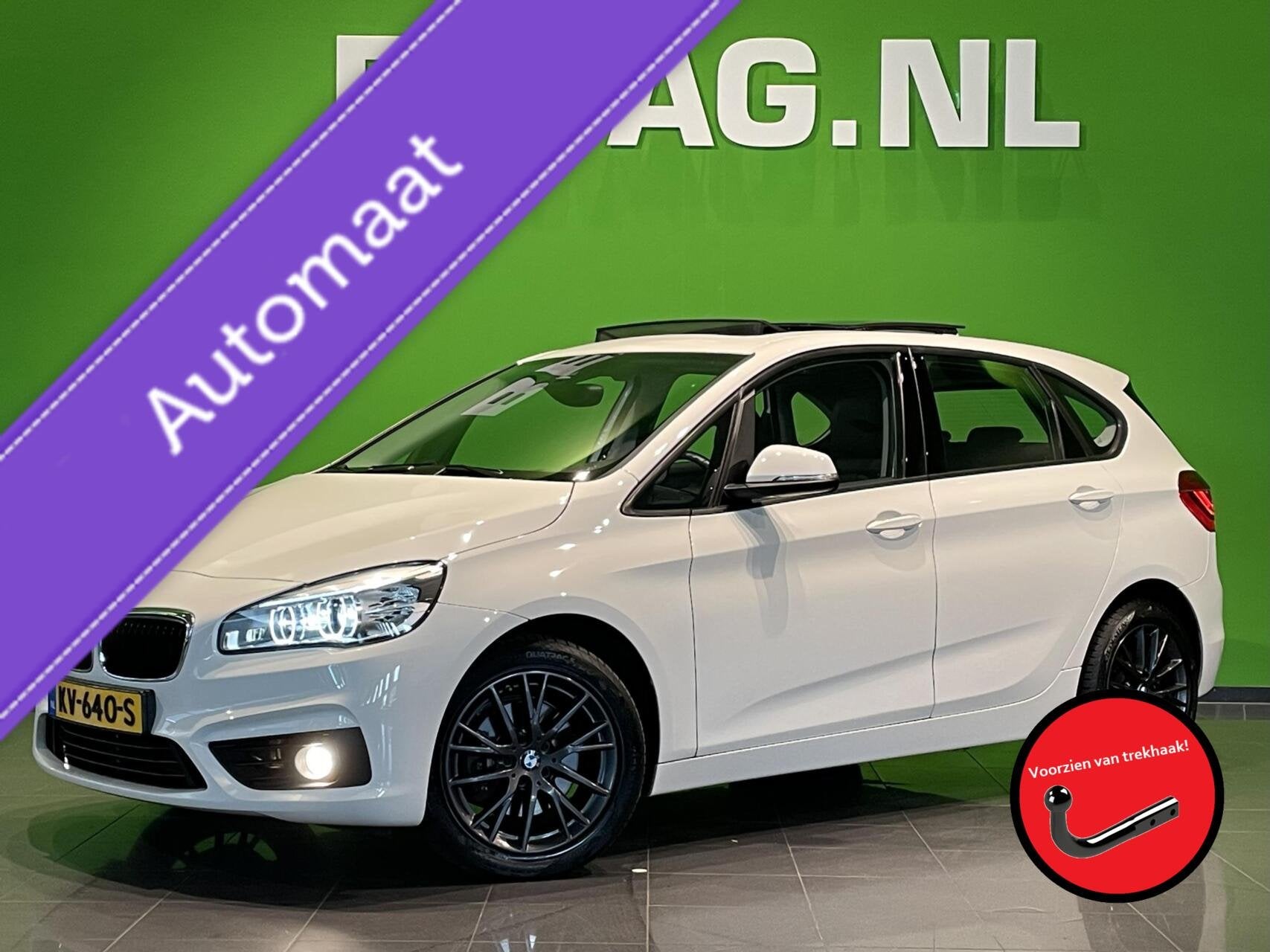 BMW 2-serie Active Tourer 218i | Schuif-kantel dak | Stoelve, Auto's, 136 pk, Gebruikt, Euro 6, Wit