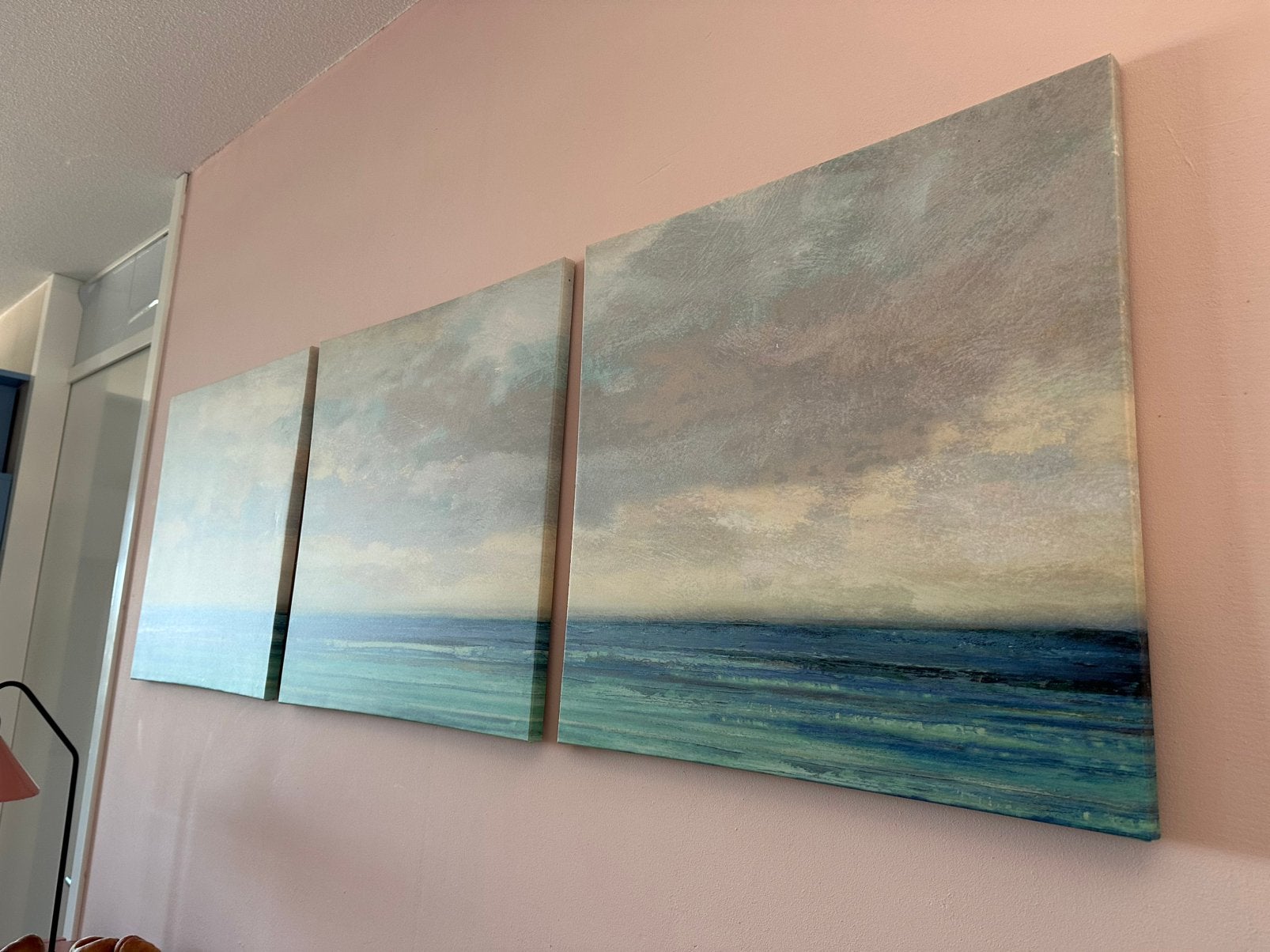 Zee drieluik canvas schilderijen IKEA, Ophalen