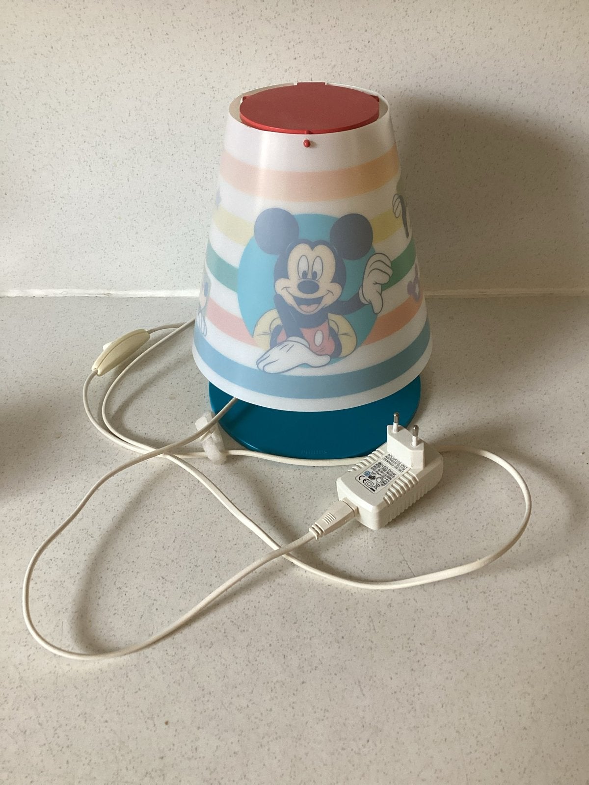 Philips Mickey Mouse kinderlamp - Zo goed als nieuw, Ophalen of Verzenden, Zo goed als nieuw, Meerkleurig, Lamp