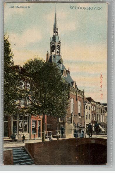 Schoonhoven Het Stadhuis  st 1908 J. de Gruijter