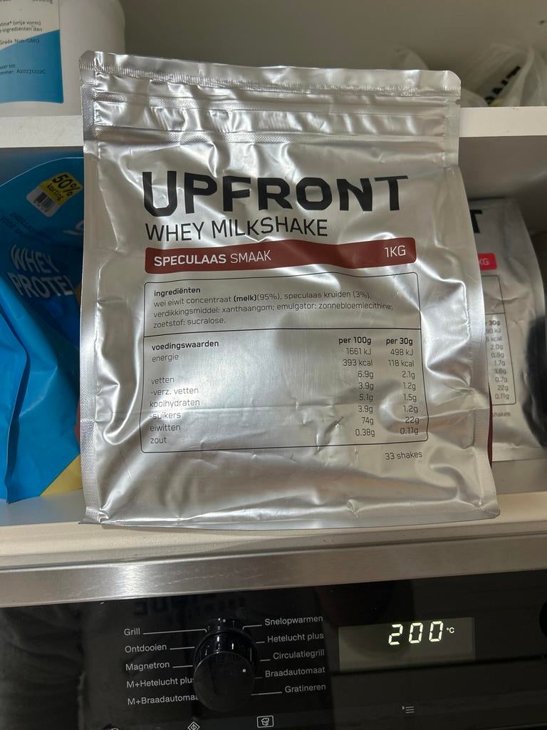Upfront Whey Milkshake Speculaas Smaak 1KG, Ophalen of Verzenden, Nieuw, Overige typen