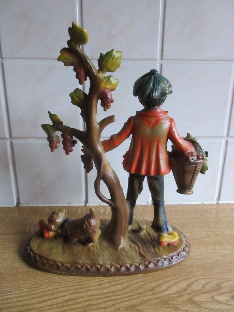 Druivenplukker vintage beeld kitch druiven oogst druif wijn, Ophalen of Verzenden