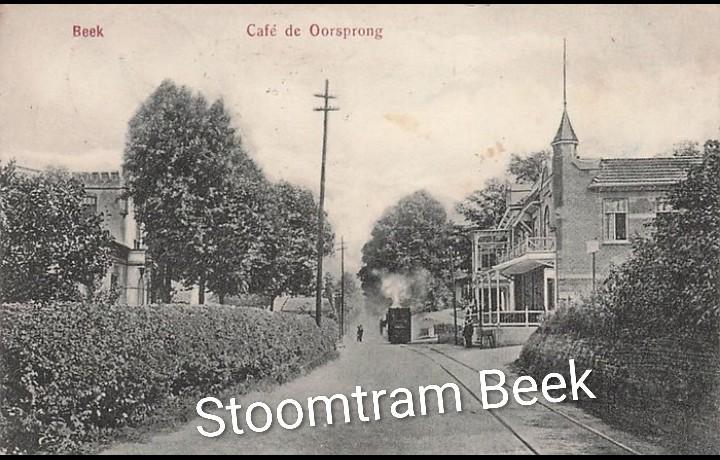 Beek Stoomtram 1910 Klein rond stempel Prachtige kaart, Verzamelen, Verzenden, Voor 1920, Gelopen, Gelderland