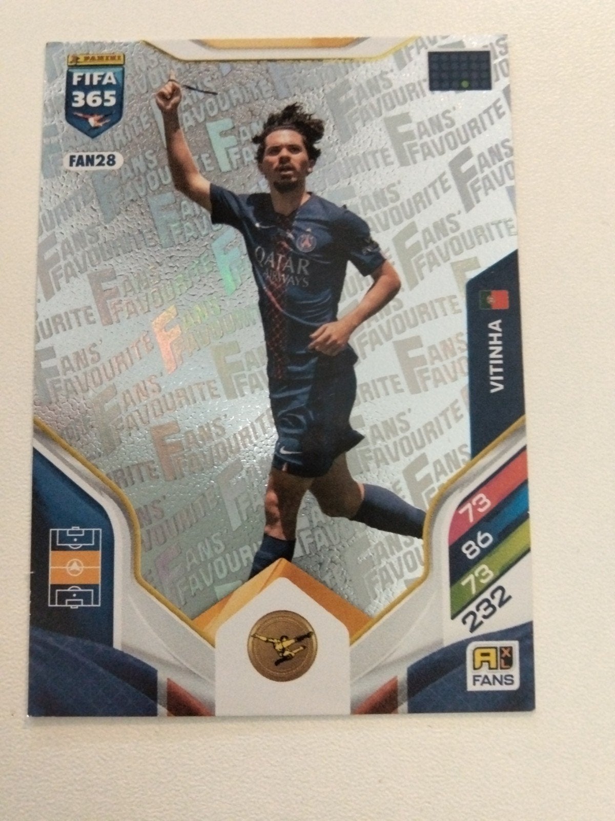 Panini FIFA 365 Adrenalyn XL 2023 Vitinha Fans Favourite, Ophalen of Verzenden, Zo goed als nieuw, Buitenlandse clubs, Spelerskaart
