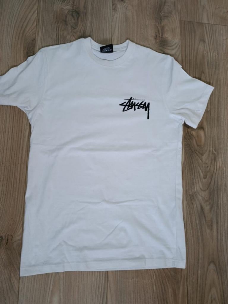 Stüssy T-shirt heren - Maat S - Nieuw (roze letters), Kleding | Heren, T-shirts, Wit, Nieuw, Ophalen of Verzenden, Stüssy