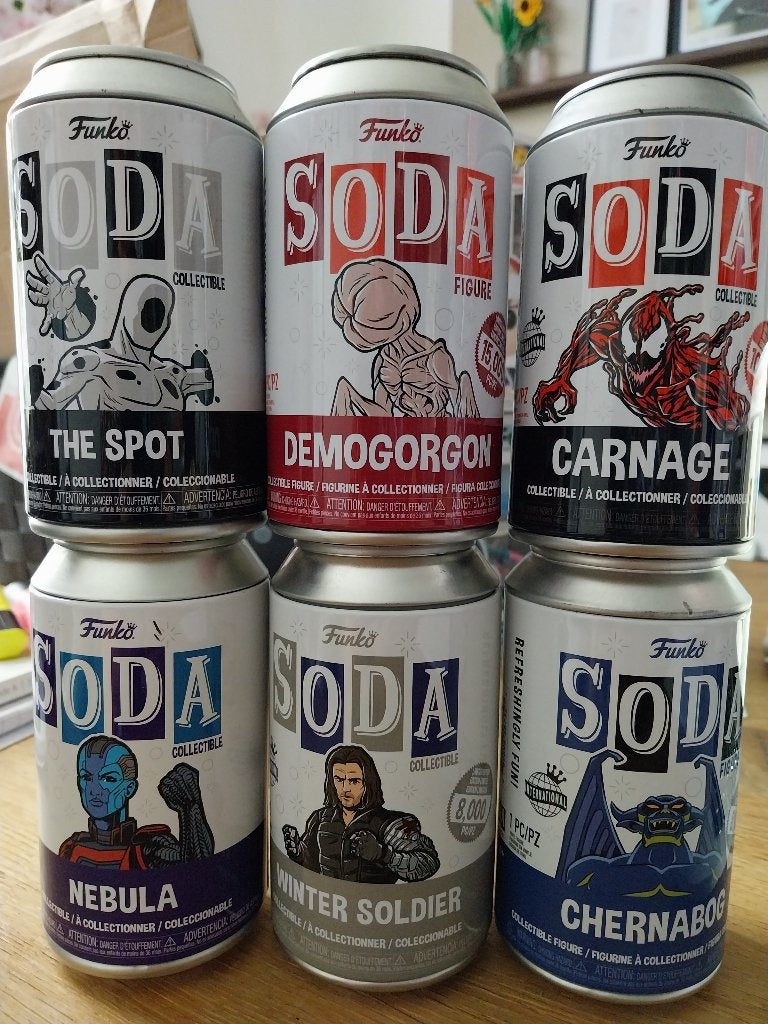 6 Funko Soda Blikken gevuld met Funko Pops, Ophalen of Verzenden, Zo goed als nieuw