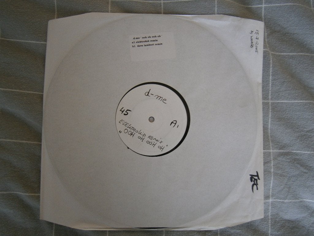 D‑Me – "Ooh Oh Ooh Oh" .12" Promo (ElektroKid Lambert) House, Gebruikt, House, 12 inch, Overige typen