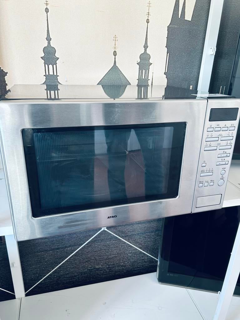 ATAG Combi Magnetron RVS MC311E5U/A04 + Bezorgen !, Witgoed en Apparatuur, Ophalen, Combimagnetron, Grill, Zo goed als nieuw