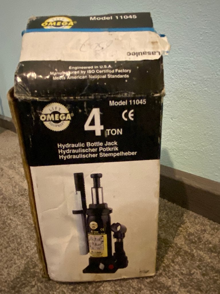 krik, hydraulic bottle jack, met capaciteit 4 ton, Ophalen, Zo goed als nieuw, Manueel, Potkrik