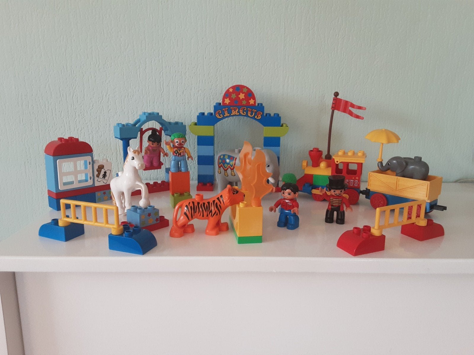 Lego duplo set circus met  treintje, Ophalen, Gebruikt, Complete set, Duplo