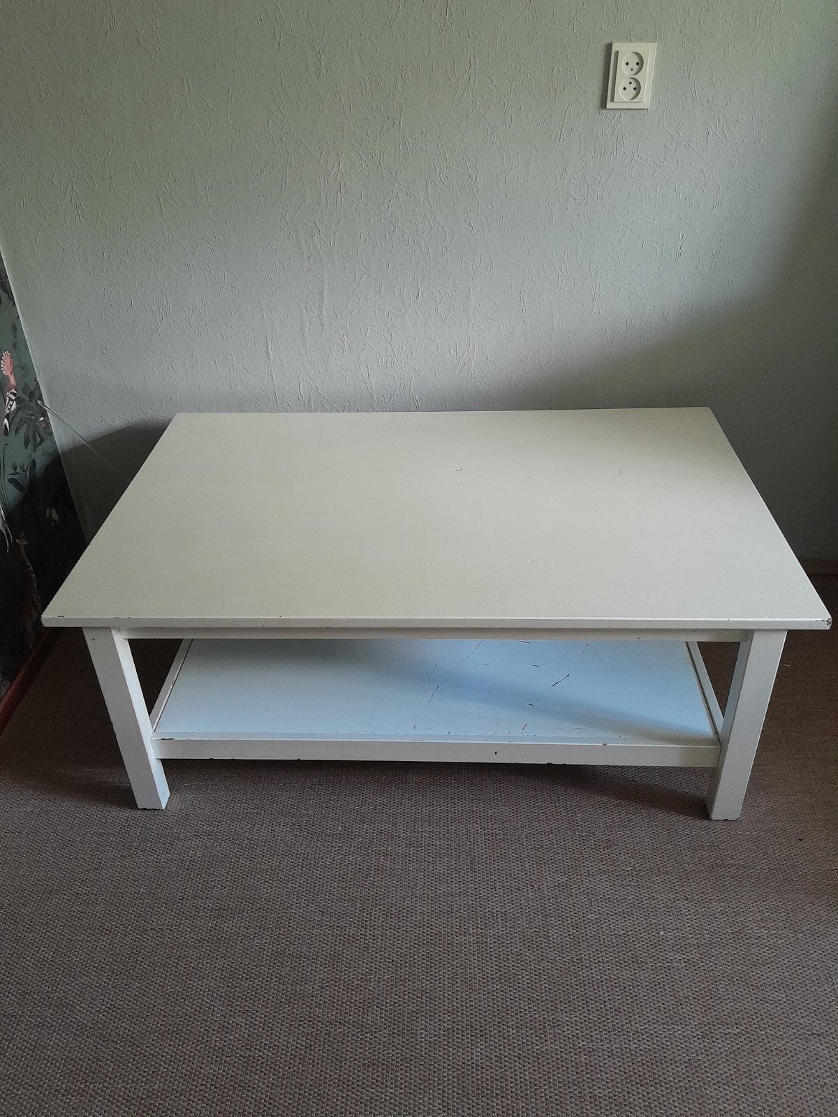 Massief houten salontafel/ kinder speeltafel met onderblad -, Ophalen, Gebruikt, 100 tot 150 cm, 50 tot 100 cm