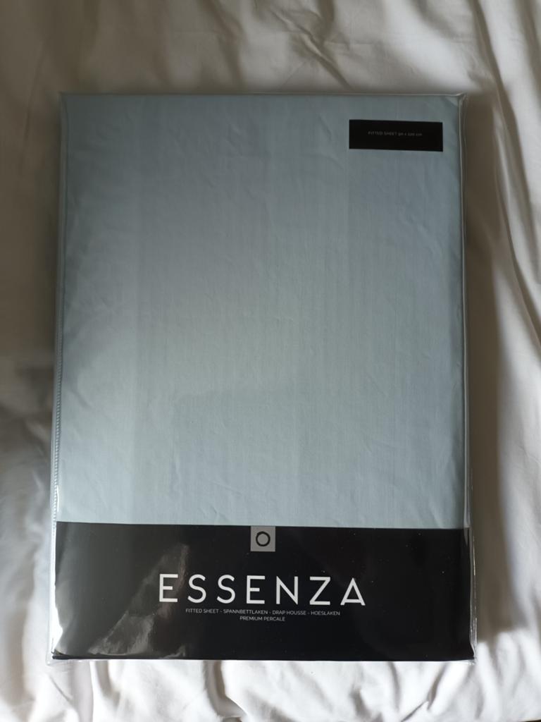 Nieuw hoeslaken lichtblauw essenza 90x220, Eenpersoons, Blauw, Hoeslaken of Sloop, Nieuw