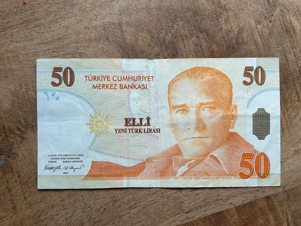 50 Turkse lira 2005, Ophalen of Verzenden, Overige landen