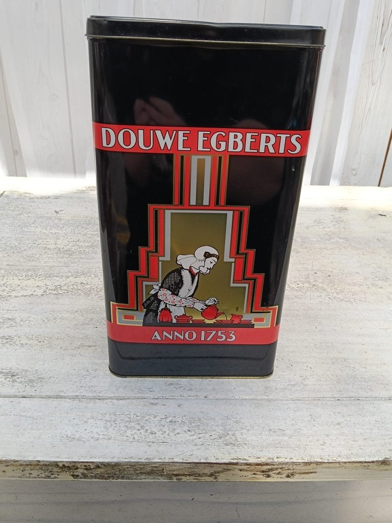 Vintage Douwe Egberts blik (1928-1938) met gebruikssporen, Ophalen