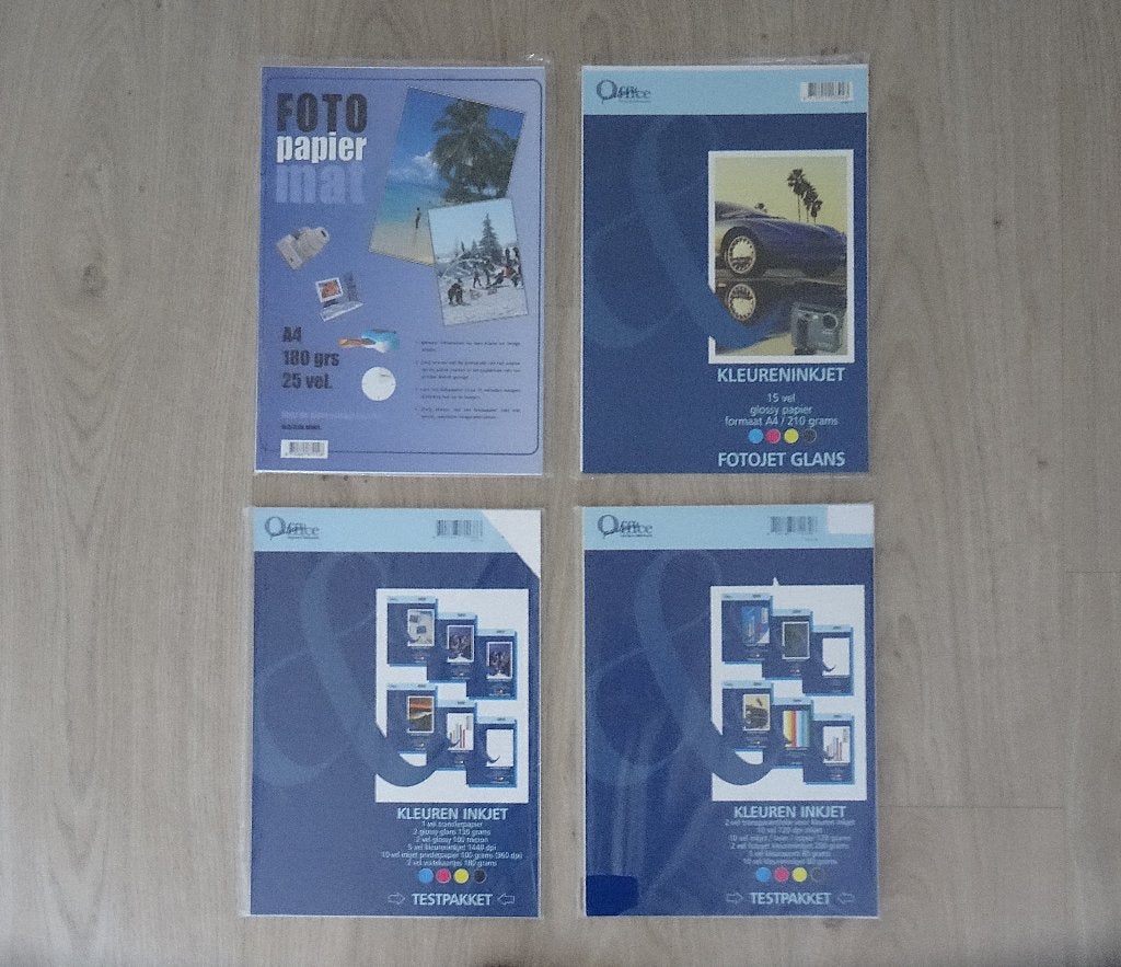 4 nieuwe pakken fotopapier, o.a. 2 testpakketten, Ophalen of Verzenden, Nieuw