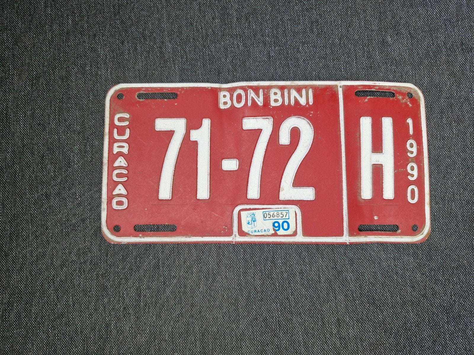 Kentekenplaat Curacao nummerbord nummerplaat License Curaçao, Verzenden, Gebruikt, Auto's