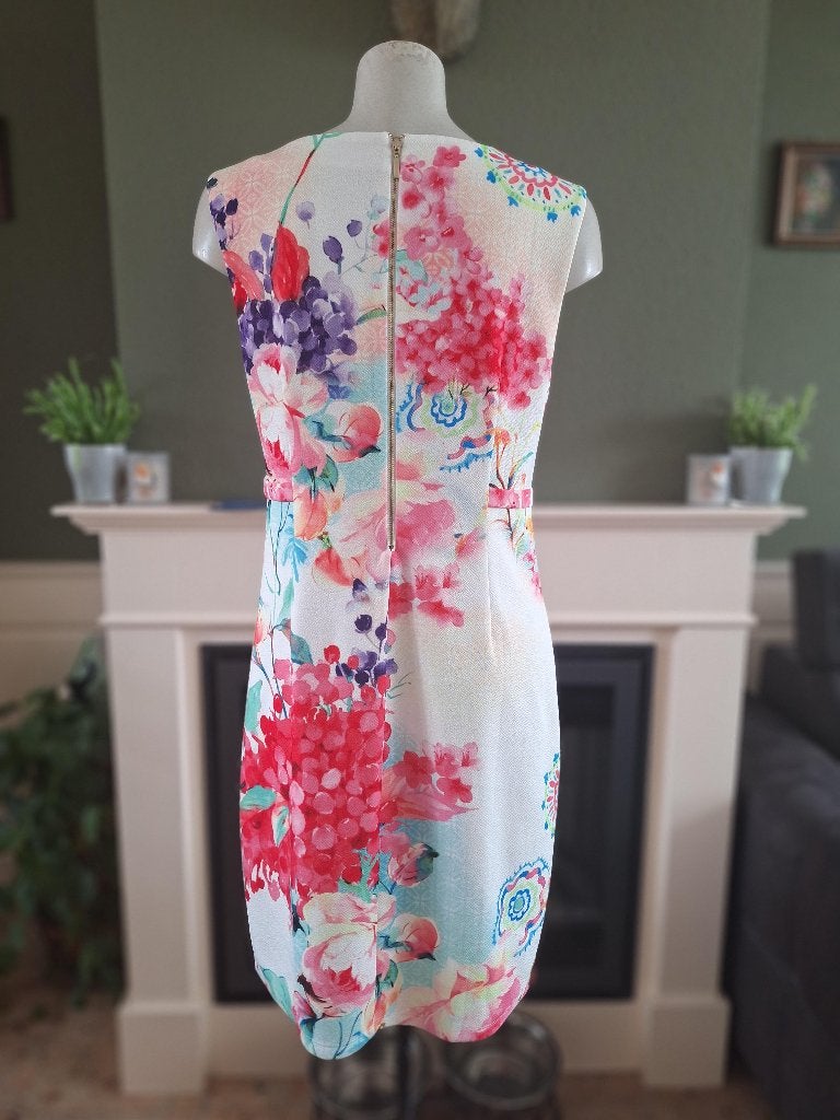 K-Design K Design taille riem pencil dress jurk L, K-design, Maat 42/44 (L), Zo goed als nieuw, Knielengte