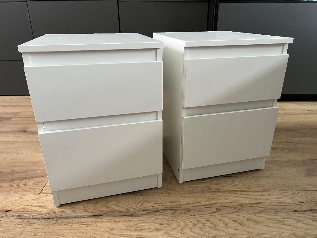 2x IKEA Kullen 2 ladekast nachtkast, Ophalen, Gebruikt, 1 of 2 laden, 50 tot 100 cm