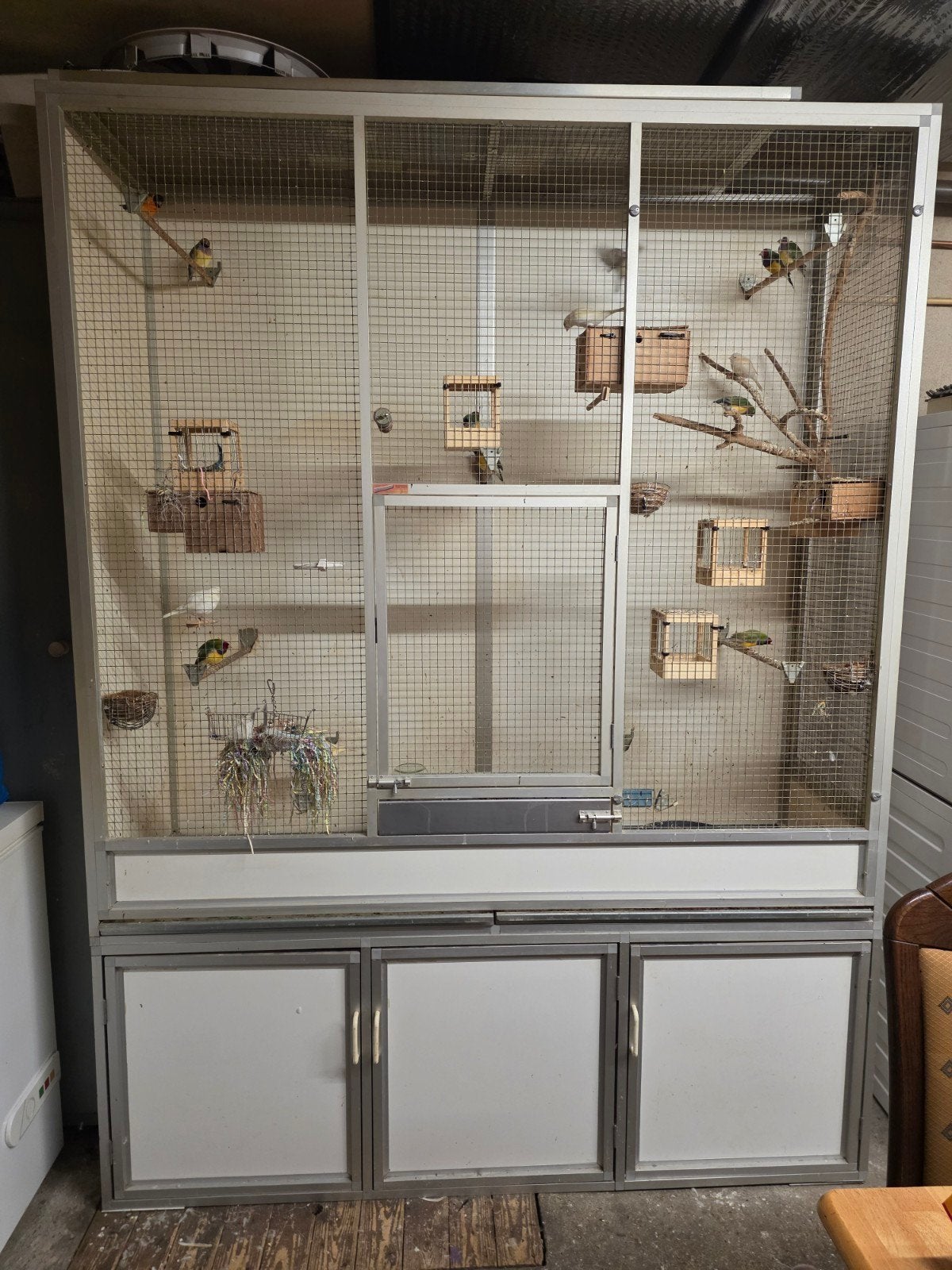 Voliere, Ophalen, Aluminium, Volière