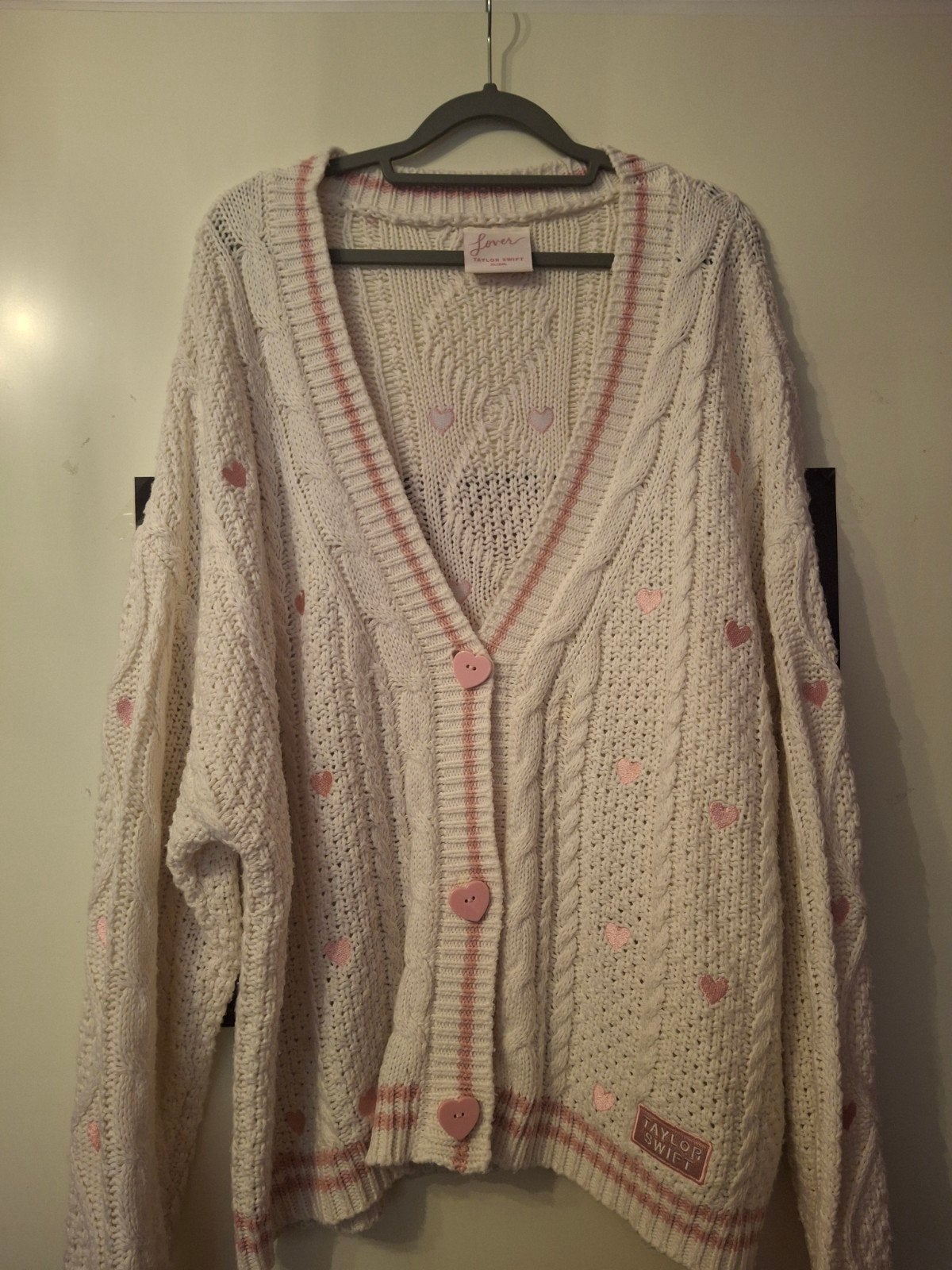Taylor Swift Lover Cardigan, Kleding | Dames, Wit, Maat 46/48 (XL) of groter, Ophalen of Verzenden, Zo goed als nieuw