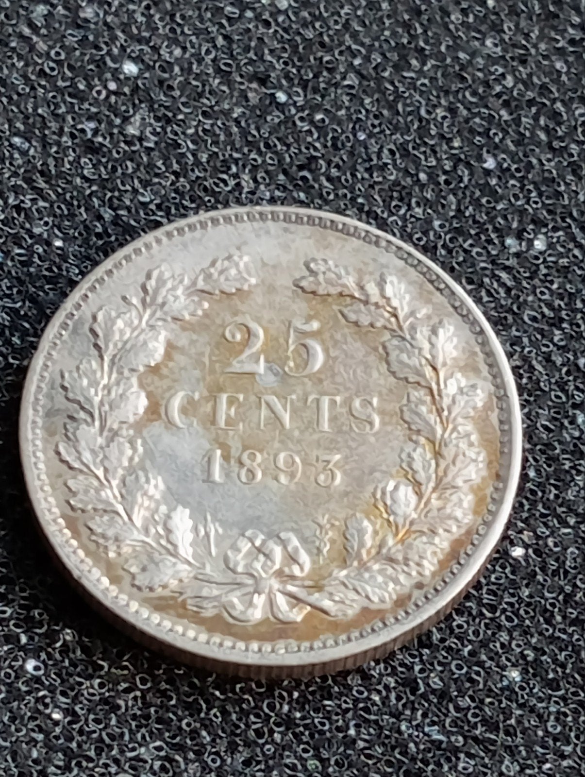 25 Cent 1893 Kwaliteit, Postzegels en Munten, Munten | Nederland, Zilver, 25 cent, Ophalen of Verzenden, Koningin Wilhelmina