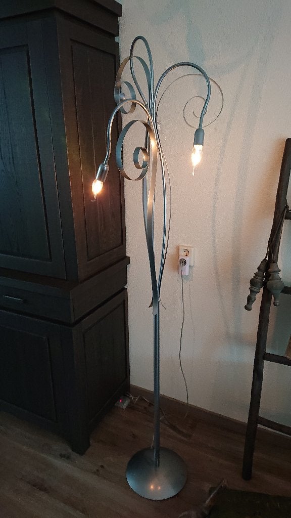 Staande voetlamp met dimmer, Huis en Inrichting, Ophalen, Metaal, 150 tot 200 cm
