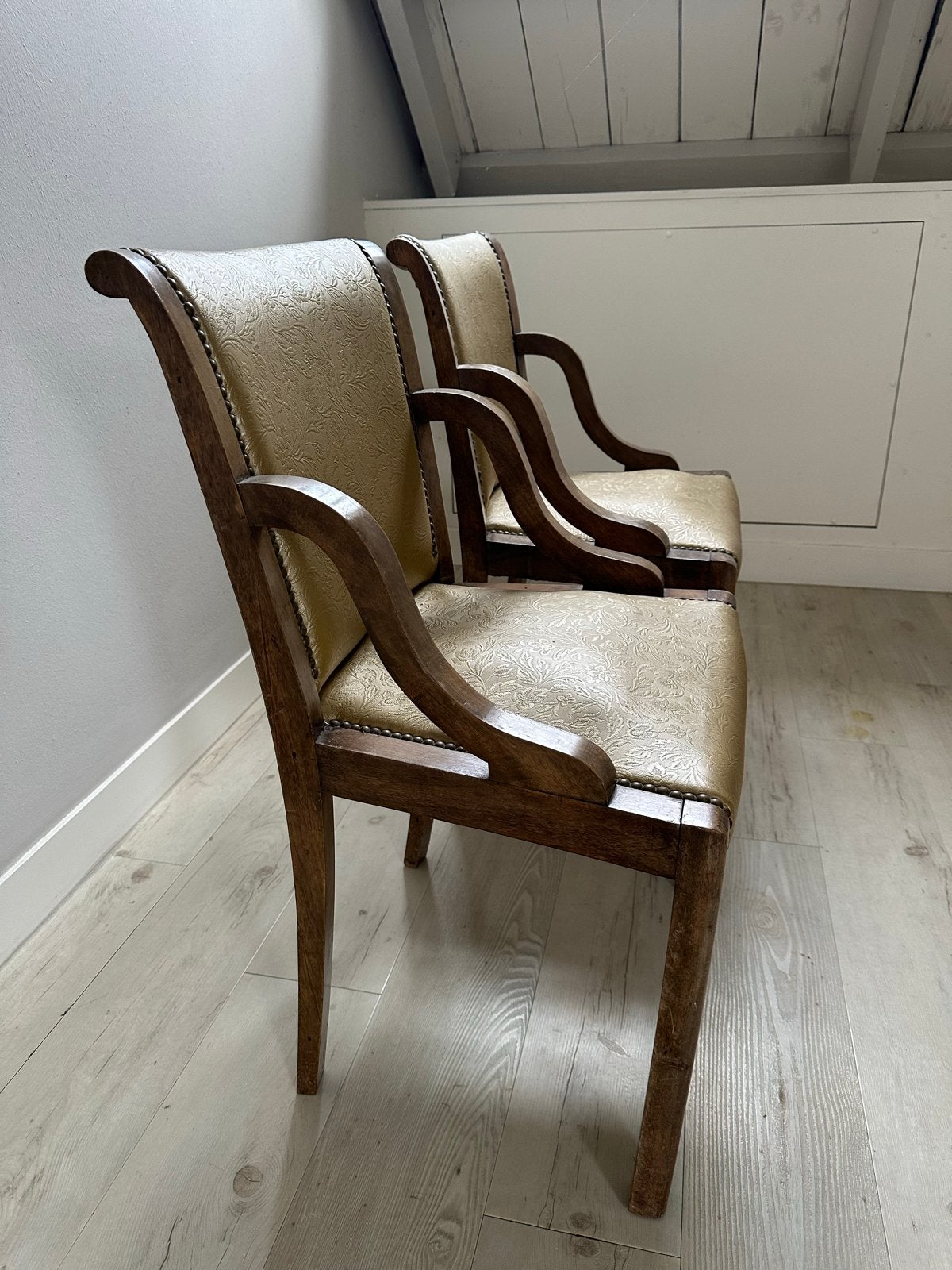 Set van 2 vintage stoelen met armleuningen, Ophalen