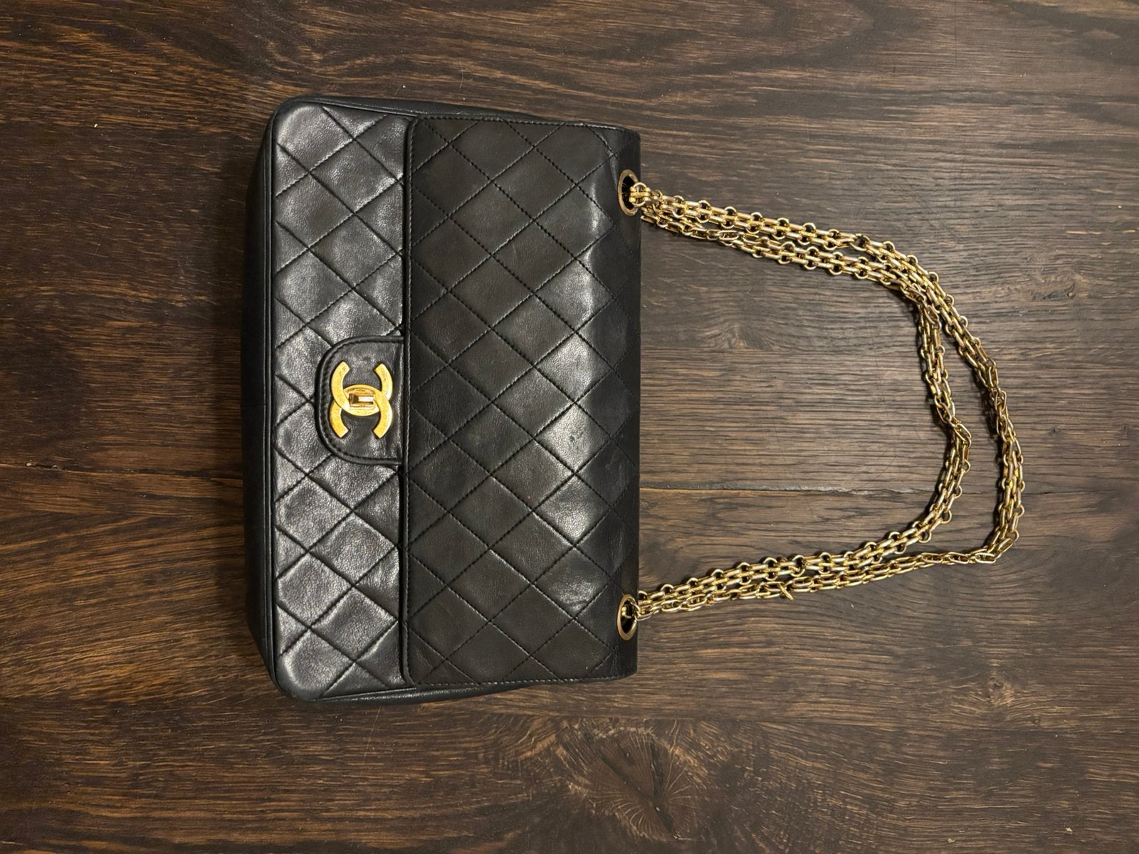 Chanel Classic Double Flap Medium – Vintage Karl Lagerfeld –, Ophalen, Zo goed als nieuw