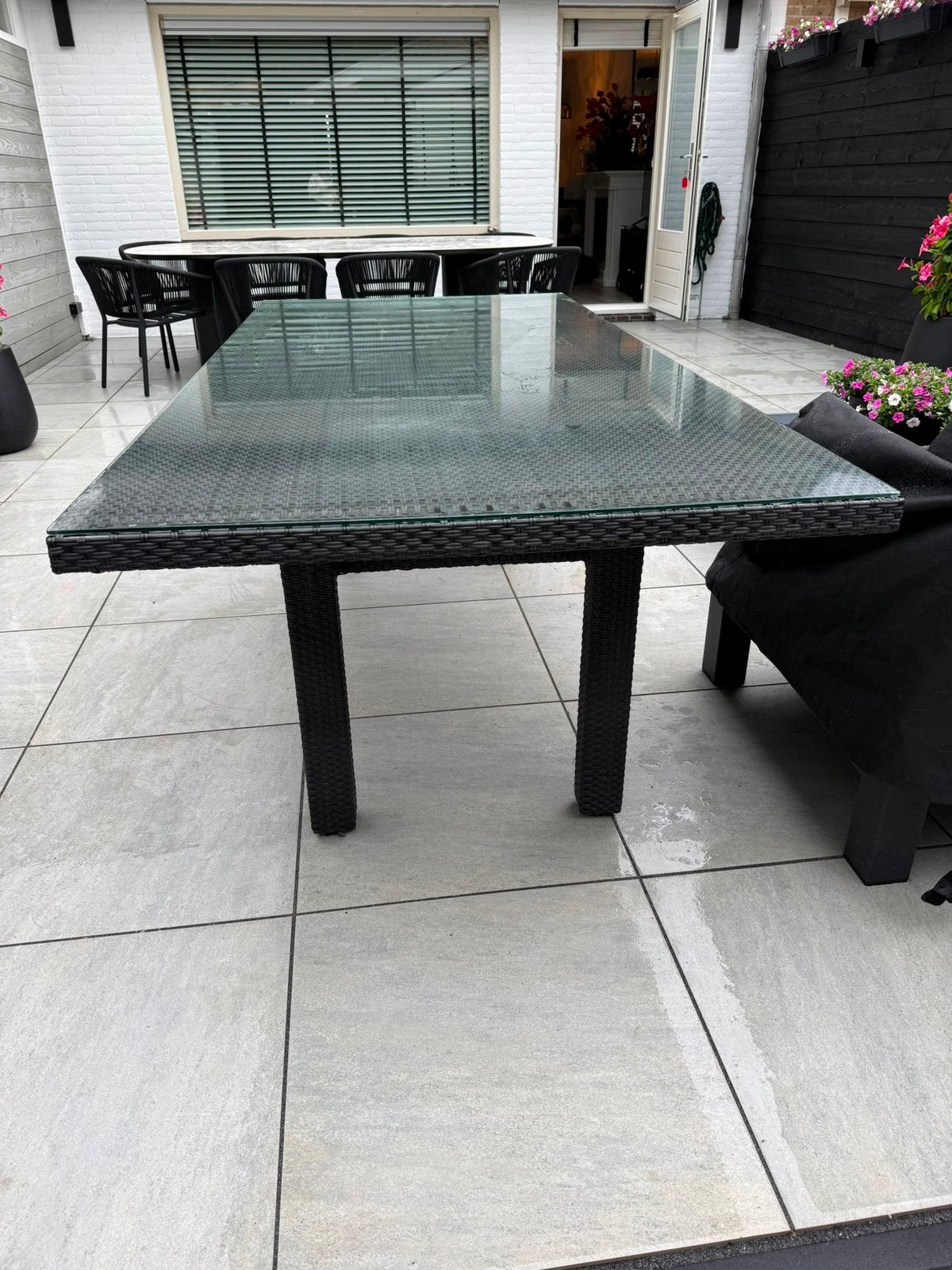 Zo goed als nieuwe tuin tafel, Tuin en Terras, Tuintafels, Ophalen, Zo goed als nieuw, Rechthoekig, Hout