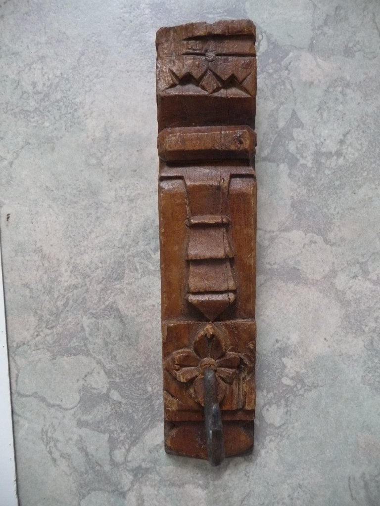 Oude hout bewerkte indiaanse kapstok., Antiek en Kunst, Curiosa en Brocante, Ophalen of Verzenden