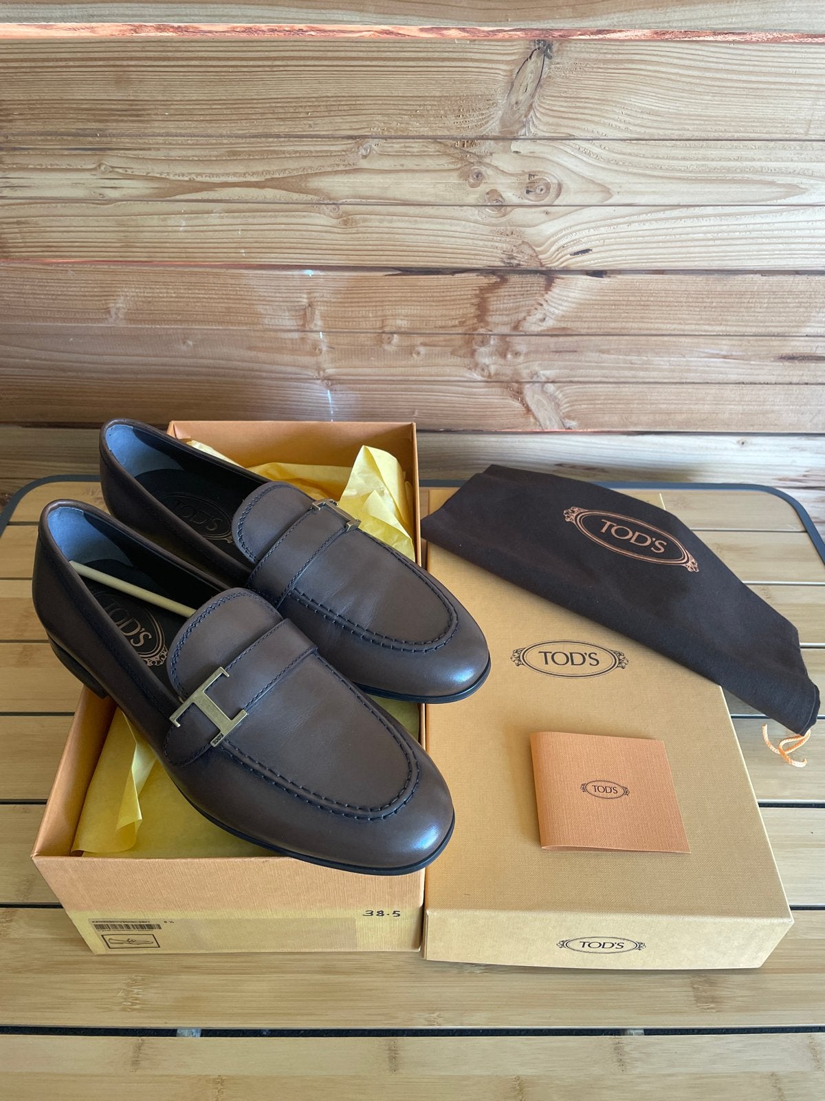 Tod's Loafers Heren - Bruin Leer - Maat 38.5, Verzenden, Nieuw, Bruin, Loafers