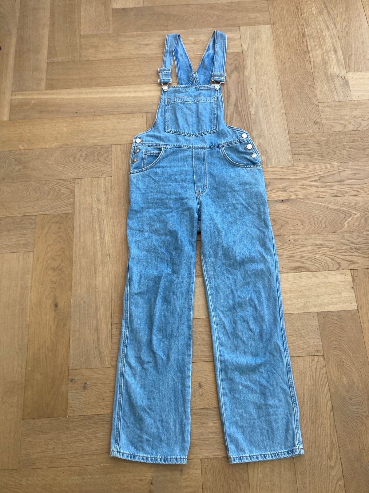 Mango tuinbroek jeans M in perfecte staat, Ophalen of Verzenden, Zo goed als nieuw, Maat 38/40 (M), Blauw